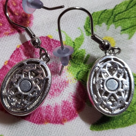 Matrix Neon Apatite Dangle Earrings - Picture 3 of 7